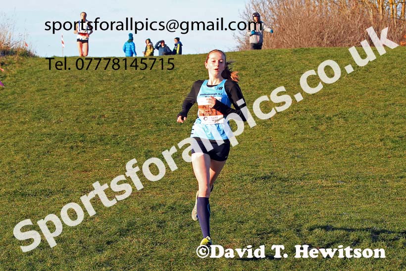 Girls under-15s, 2022 North Eastern Cross Country Champs., Temple Park, South Shields.  Photo: David T. Hewitson/Sports for All Pics